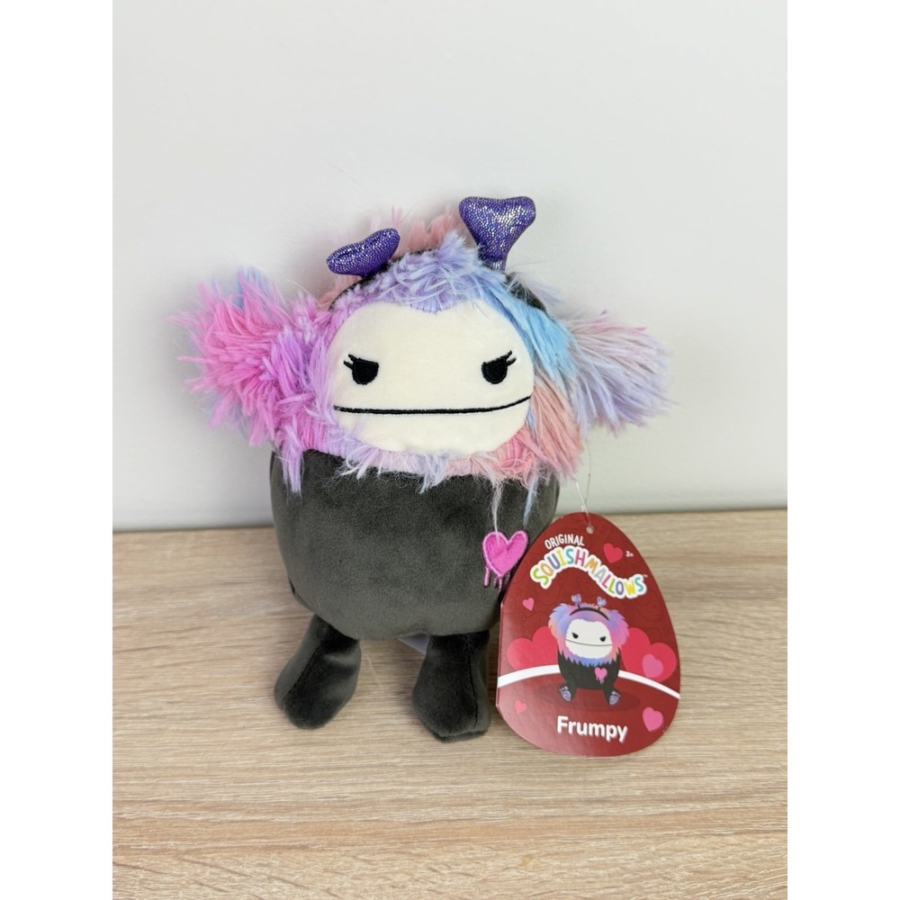 Frumpy 2025 Valentines Bigfoot Squishmallow 5" Black Plush Pastel Goth Emo Plush